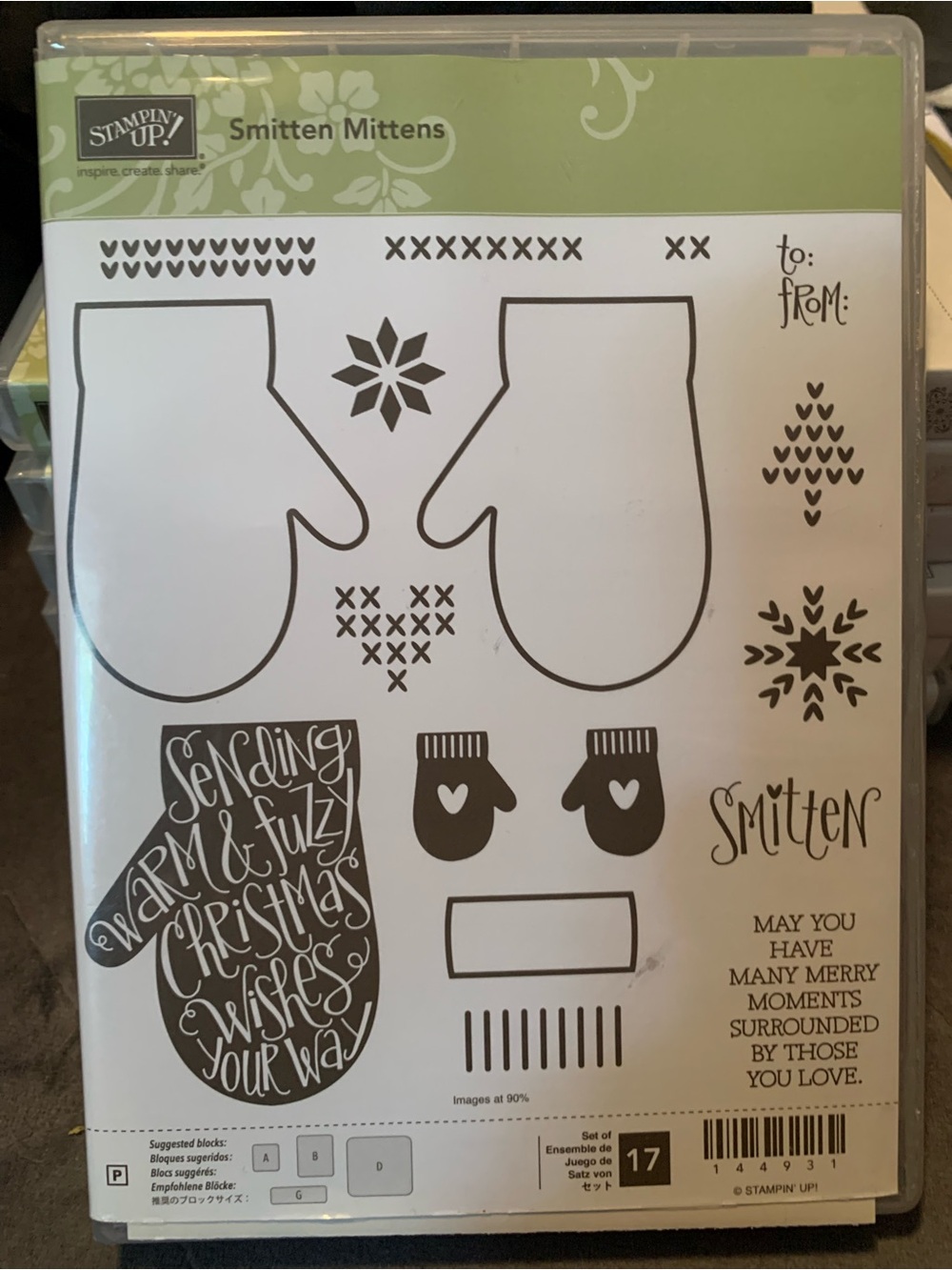Stampin' Up! Smitten Mittens Clear Stamp Set and die Bundle